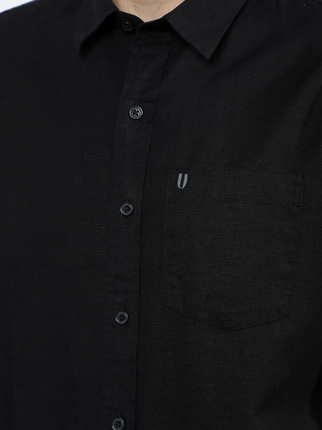 Numero Uno Men Solid Black Shirt